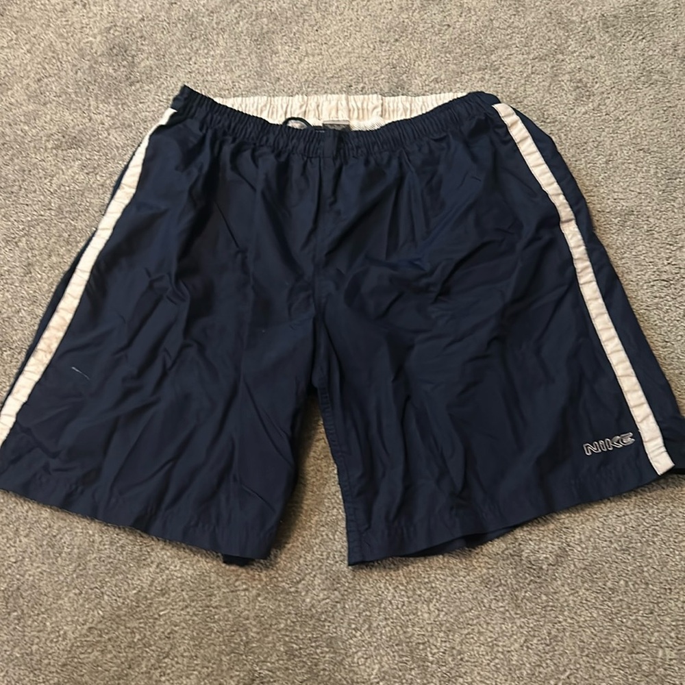 Vintage 90s blue Nike swimming shorts